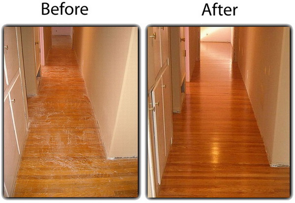Floor buffer Cleaning - Before & After
